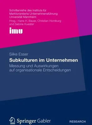 Produktbild von Esser, S: Subkulturen im Unternehmen