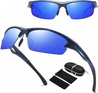 Produktbild von Pilotensonnenbrille mit verspiegelten Gläsern und UV400-Filter SVM19A schwarz und blau