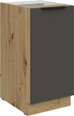 Obrázek produktu pro Dolní jednodveřová skříňka LUNARA - šířka 40 cm, grafit / dub artisan