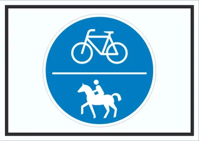 Produktbild von Schild Rad- und Reitweg Symbol A2 (420x594mm)