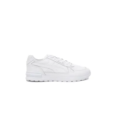 A white Puma Gravitation Pro LM sneaker is shown from the side against a white background.
