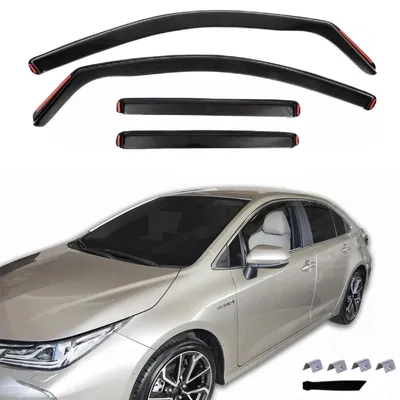 Produktbild von Set aus 4 Windabweisern für Toyota Corolla (12. Generation), Limousine, ab 2018