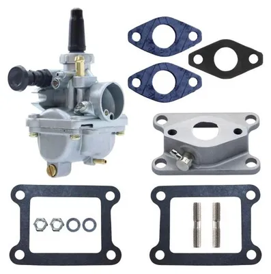 Image de Carburateur VM16 16 mm + plaque isolante + collecteur d'admission + joints pour Yamaha DT 50 R M MX (jusqu'en 2003) / RD 50 M MX DX - Cit