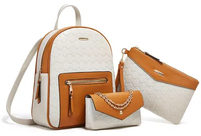 Produktbild von 3-in-1 Damen Rucksack mit Unterarmtasche und Schultertasche