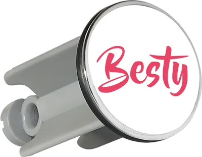 Produktbild von Huuraa Waschbeckenstöpsel Besty Bestie 4cm höhenverstellbar Abflussstopfen Geschenkidee