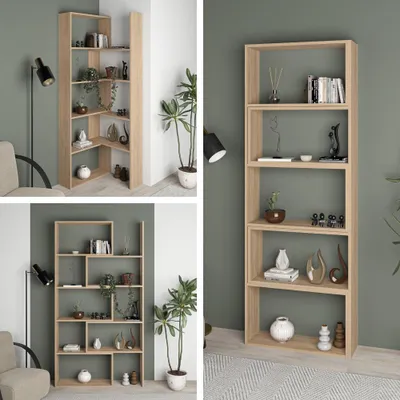 Immagine prodotto di Libreria estensibile angolare Wish 72x22x200h colore rovere