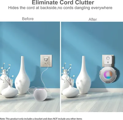Produktbild von Wandmontierter Smart-Lautsprecherständer, geeignet für HomePod Mini Audio mit Netzkabelmanagement, platzsparendes Wohnzubehör