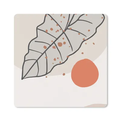 Produktbild von MuchoWow® Mauspad Mousepad Sommer - Orange - Blatt 30x30 cm - Mousepads - Maus Mat - Pad - Mausunterlage - Gaming