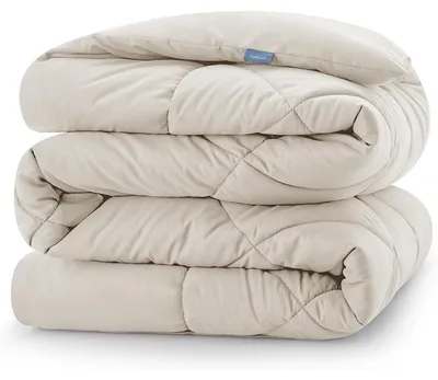 Productafbeelding van Dekbedovertrek 240x260 cm, microvezel, 300 g/m², beige, geschikt voor het hele jaar