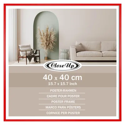 Produktbild von Close Up Posterrahmen 40x40 cm, rot, Kunststoff, 12 mm Profil, bruchsichere PVC-Scheibe