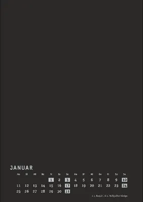 Produktbild von Premium-Bastelkalender schwarz A4 2027
