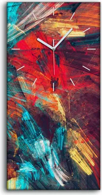 Produktbild von Wandbild Leinwand Bilder Wanduhr Geräuschlos 30x60 Malerei Abstrakte Kunst - weiße Hände