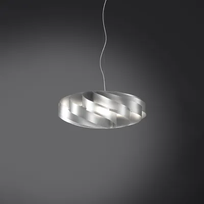 Zdjęcie produktu dla Sospensione Moderna 1 Luce Flat w kolorze Polilux Silver D60 Italy