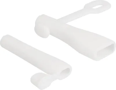 Produktbild von DeLOCK Staubschutz für USB Typ-A Stecker und Apple Lightning Stecker Set 2 Stück weiß, Weiß, Silikon, 2 Stück(e), China