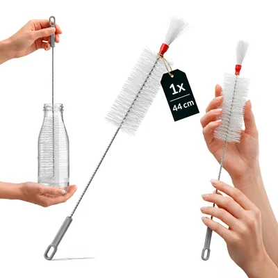 Zdjęcie produktu dla SUPERBUTELKI - 1x Szczotka do mycia, czyszczenia butelek, uniwersalna 44 cm - DŁUGA