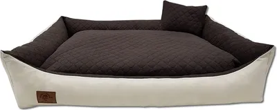 Produktbild von Hundebett für große Hunde - Hundesofa mit Wendekissen 120x85cm [ braun-beige ]   EU & ®