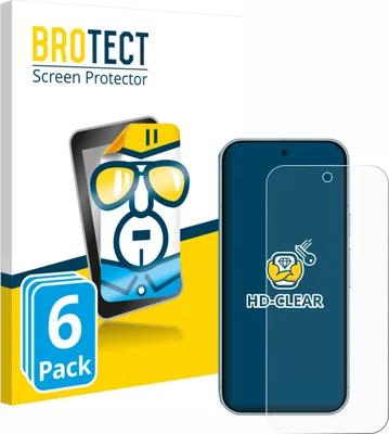 Produktbild von 6x Für Google Pixel 9 / 9 Pro / 10 / 10 Pro Schutzfolie BROTECT Displayschutz Display Schutz Folie Klar Transparent
