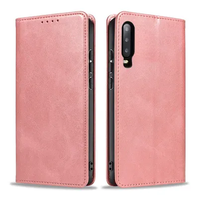 Produktbild von Handyhülle für Huawei P30 Kunstleder Flip Cover Hülle Handytasche Case Kartenfach Farbe: Rosa