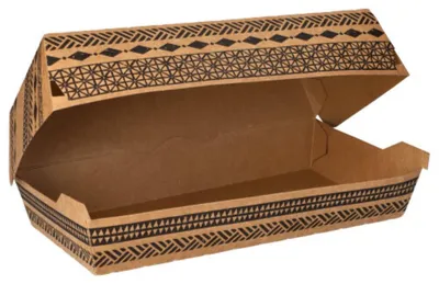 Produktbild von Baguetteboxen, Pappe 7,5 cm x 10,7 cm x 22 cm braun "Maori" groß