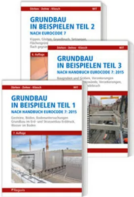 Produktbild von Grundbau in Beispielen nach Eurocode 7 - Teile 1 bis 3