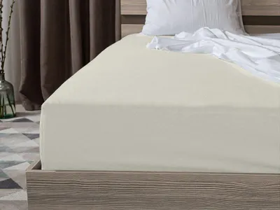 Produktbild von Jersey-Bettlaken grau-beige 180x200