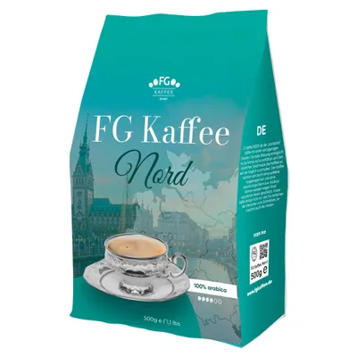 Produktbild von FG Kaffee NORD Kaffeebohnen 100% Arabica 500g