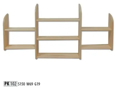 Produktbild von Wandboard Holz Kiefer massiv 150x69cm Vollholz Wandregal Blumenregal Hängeregal
