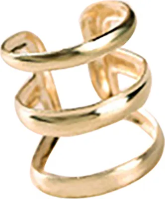 Produktbild von Frauen Punk Ohr Clip Manschette Ohrringe Nicht Piercing Hohl U-Form Clip Auf Schmuck-Gold