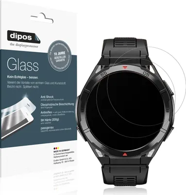 Produktbild von 2x Schutzfolie für Lemfo LT08 1.42 Zoll matt - Anti-Shock 9H Folie dipos Glass Kunststoffglas
