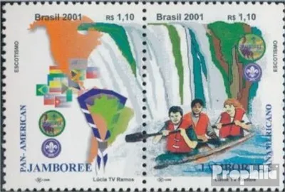 Produktbild von Briefmarken Brasilien 2001 Mi 3129-3130 Paar (kompl.Ausg.) postfrisch Pfadfindertreffen