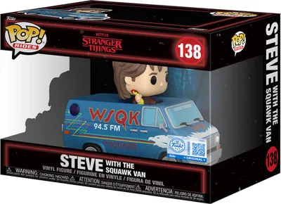 Obrázek produktu pro Stranger Things POP! Rides Deluxe Vinyl Figur Steve with The Squawk Van Exclusive 9 cm
