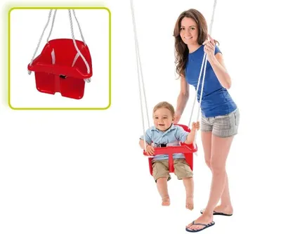 Produktbild von babyschaukelsitz mit Seil 31 cm rot