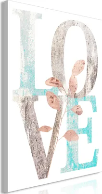 Immagine prodotto di Quadro su tela italiano - Lettere fiorite (1 parte) verticale 20x30 cm Testo m-A-0978-b-a