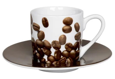 Immagine prodotto di Könitz Espresso Tasse Coffee Beans, Espressotasse, Tasse mit Untertasse, Porzellan, Bunt, 85 ml, 11 5 053 2713