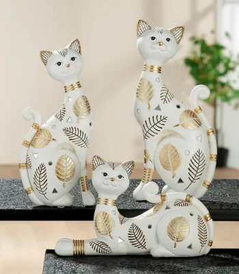 Produktbild von Gilde Poly liegende Katze "Pagina" VE 4 37935