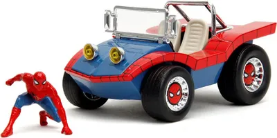 Produktbild von BUGGY mit SPIDER-MAN-Figur, JAD33729, Maßstab1/24, JADA TOYS