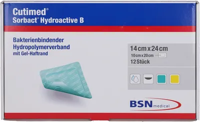 Zdjęcie produktu dla Cutimed Sorbact Hydroactive B Gel-V.14x24 cm adh. 12 szt