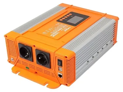 Productafbeelding van Carspa PX1200-24, 24V/230V + USB, 1200W omvormer met zuivere sinusgolf; model: PX1200-242
