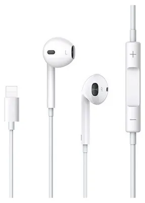 Produktbild von USAMS Lightning Stereo Kopfhörer für Apple iPhone 7/8/X/XS/XS Max Weiß