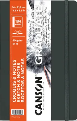 Image de CANSON C31200L045 CANSON Skizzenbuch GRADUATE SKETCH & NOTES, 140 x 216 mm
