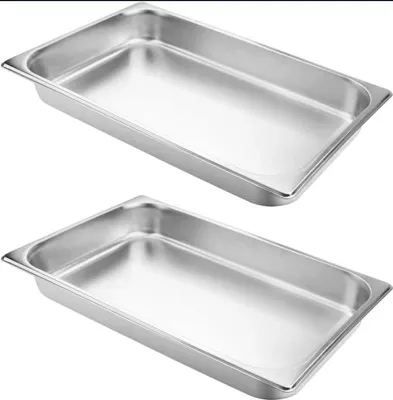 Produktbild von 2x Gastronormbehälter GN 1/2 Behälter + GN 1/1 Edelstahl Chafing Dish Bain Marie