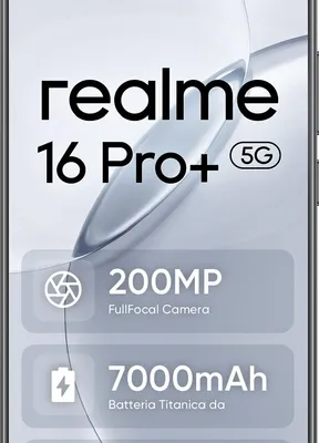 Immagine prodotto di realme 16 Pro+ 17,3 cm (6.8") 5G USB tipo-C 12 GB 512 GB 7000 mAh Grigio