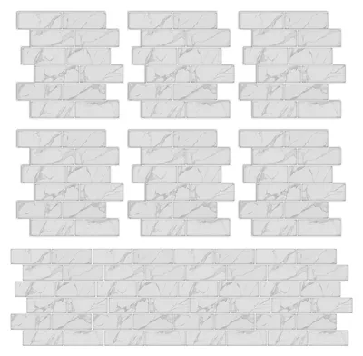 Obrázek produktu pro Sada 10 samolepicích 3D obkladů do koupelny a kuchyně