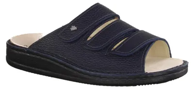 Image de Finn Comfort Korfu, Chaussures pour hommes, mule, cuir, Navy (bleu), confortable - Marques Finn Comfort, bleu, cuir (rabo)
