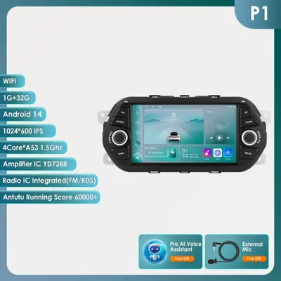 Produktbild von Android 2DIN Autoradio – Autoradio mit Multimediasystem – Navigationssystem – Touchscreen-Radio – CarPlay und Android Auto