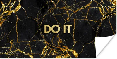 Produktbild von MuchoWow® Poster Zitate - Motivation - Gold - Marmor 40x20 cm - Poster für die Wand - Poster Schlafzimmer