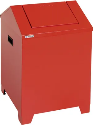 Produktbild von Stumpf Putzwollkasten rot 680x400x400mm mit Pendeldeckel klappbare Griffe - 5101003