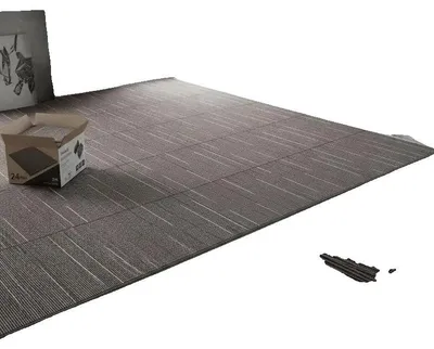 Image de Carreaux de sol, design modulaire, installation facile, couleur kaki foncé