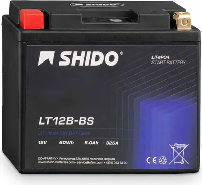 Produktbild von Shido Lithium Motorradbatterie LiFePO4 LT12B-BS 12V