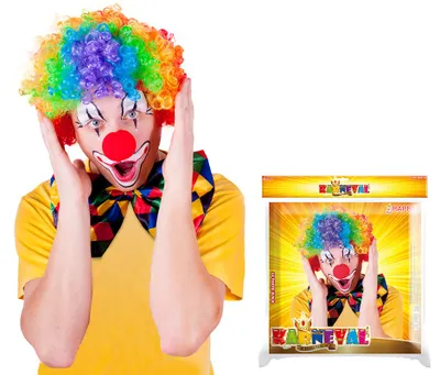 Obrázek produktu pro RAPPA Paruka klaun barevná pro dospělé